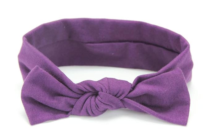 Toptim Baby Headbands Cotton Knotted, Girl's Rabbit Ear Hairbands for Newborn,Toddler 8-Pack (Multicoloured, one size)