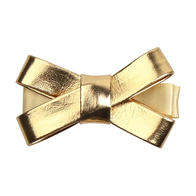 Gold Hair Clips, Bows Hair Barrettes Accessories,Hair Pins for Infant Toddler Baby Girls.(FJ78-Gold J)