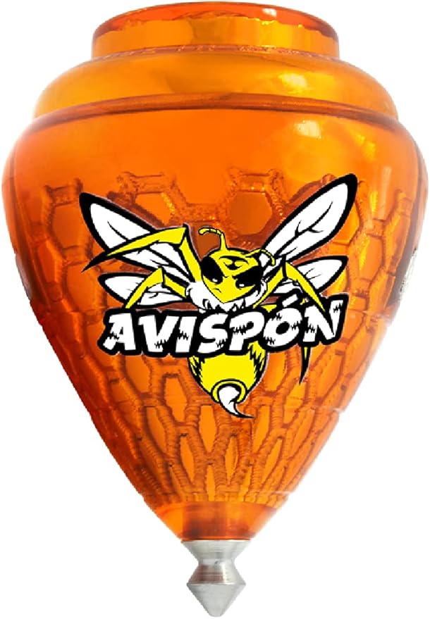 3 Pack Avispon Durable Plastic Spin Tops for Kids Metal Tip Made in Mexico - Trompo Mexicano Avispon Plco Durable & Punta de Metal (Pack of 3 Assorted Colors)