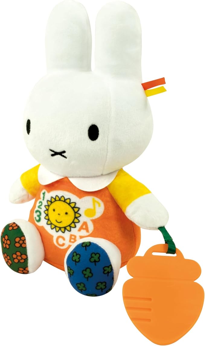 Clementoni - 56185 - Nijntje - Pratende Knuffel - Babyspeelgoed, Cijfers En Letters, Sensory Spel, Nederlandse, Fringe En Engelse Taal, Konijntje Interactief, Educatief Speelgoed 6-36 Maanden