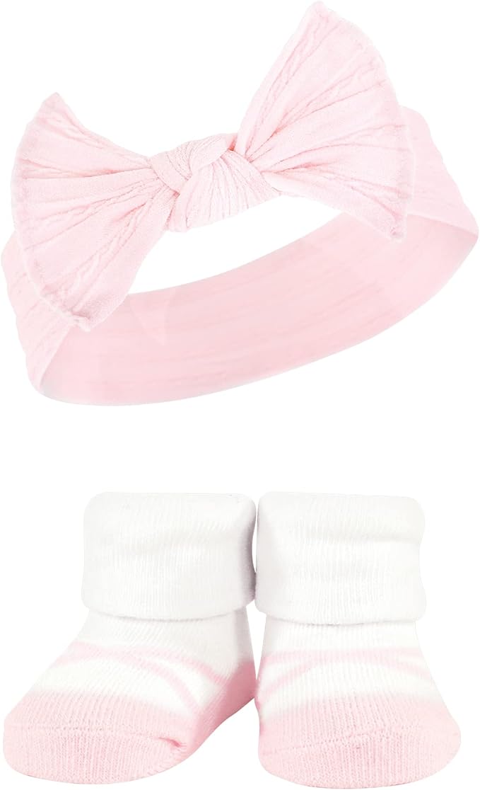 Hudson Baby Girl's Headband and Socks Giftset