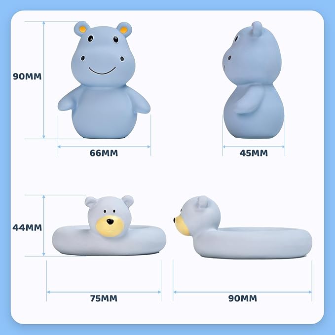 Tiny Marvels Baby Bath Toys for 6 Months & Up, Mold Free No Hole Bath Toys, BPA Free Floating Toddler Bath Toys, Safe Kids Bath Toys for Tub & Pool