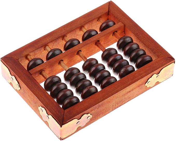 Chinese Wooden Bead Arithmetic Abacus, Classic Ancient Calculator, Counting Collection Gift for Children & Adults
