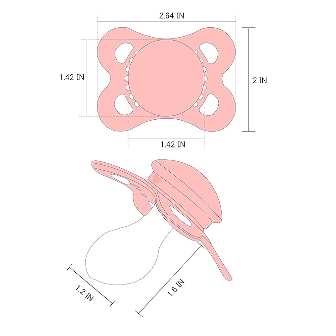LittleForBig Bigshield Generation-3 Single Big Sized Pacifier Pink