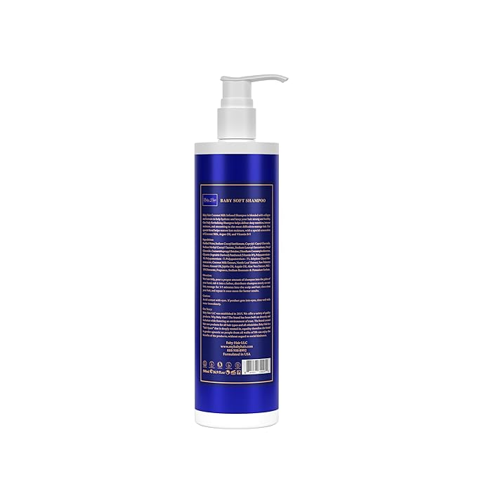 Baby Hair Revive: Intense Moisturizing Shampoo, Nourishing Shampoo with Argan Oil, Jojoba, Aloe Vera, Pro-vitamin B5 Vegan-friendly Sulfate-free Color-safe 16.9 fl. Oz