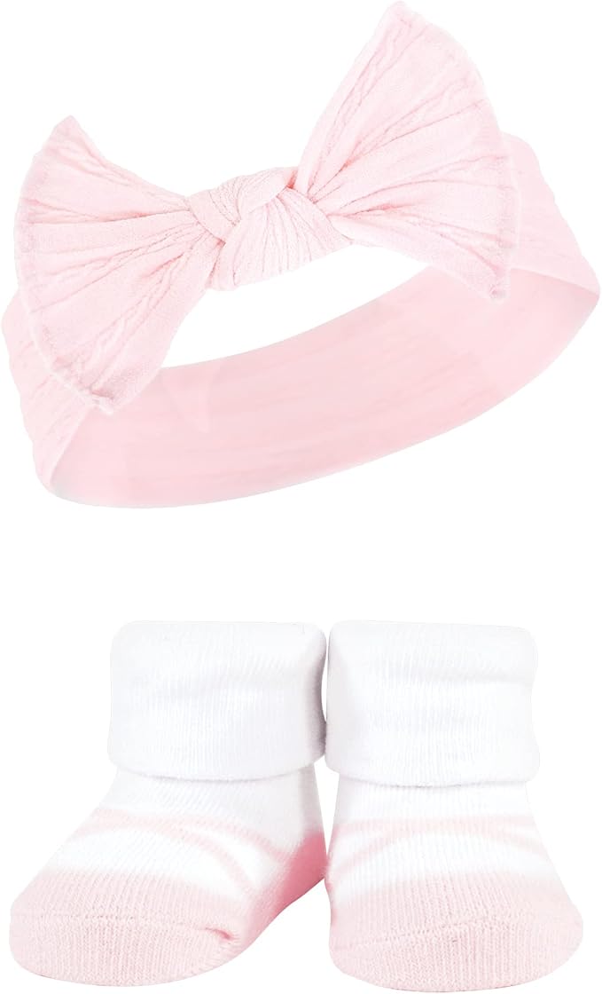 Hudson Baby Girl's Headband and Socks Giftset