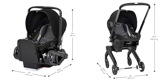 Evenflo Shyft DualRide Preemie and Infant Car Seat Stroller Combo 3-30lbs (Bryson Blue)