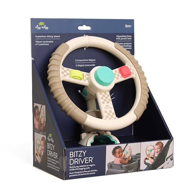 Itzy Ritzy - Bitzy Driver Steering Wheel Wagon and Stroller Activity Toy