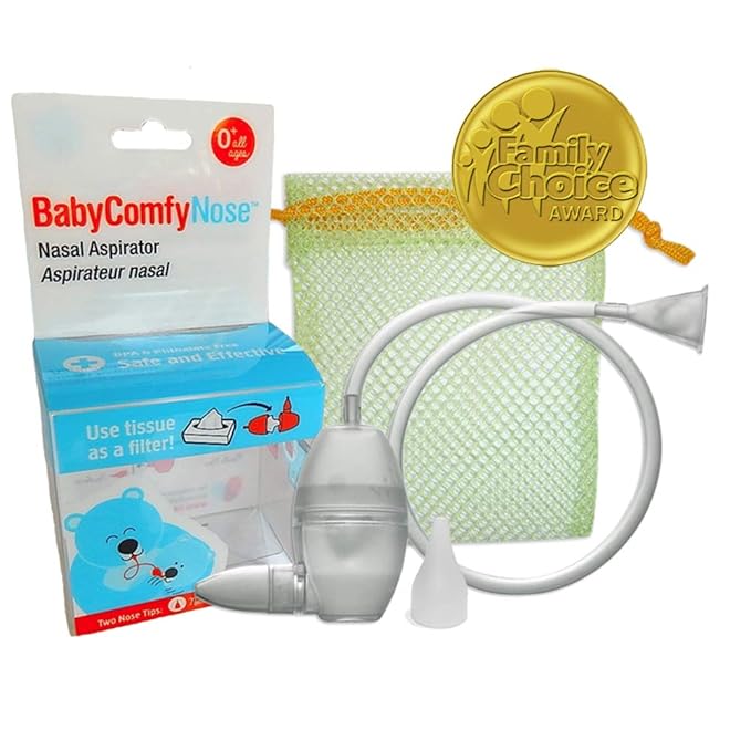 Nasal Aspirator - Hygienically & Safely Removes Baby’s Nasal Mucus, Clear