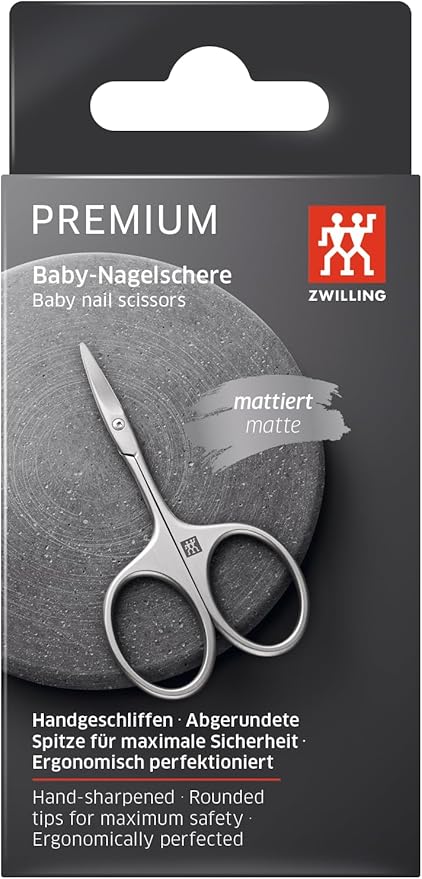 ZWILLING Baby and Children's Nail Scissors (For Safe Cutting of Children's Nails, Stainless Steel) Premium, 90 mm