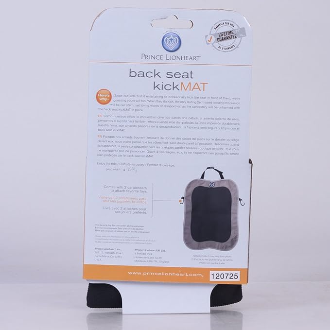 Prince Lionheart Backseat Kick Mat, Brown