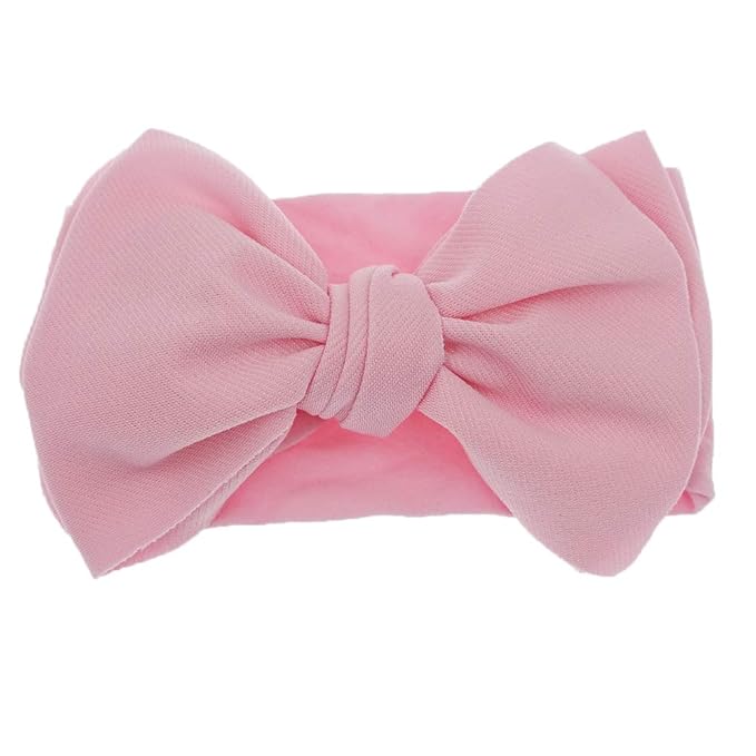 KIDOCHEESE Hairband, Baby Girl Bows Nylon Headbands with Bows, Handmade Hairbands Elastics Hair Accessories for Newborn Infant Toddlers Kids, 5 Pcs(KK69-01)