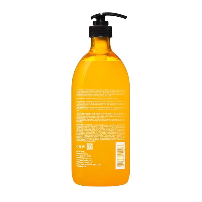 Luseta Shea Butter & Argan Oil Body Wash, Moisturizing Body Wash Formulated for Dry Skin Normal Skin Combination Skin 33.8oz