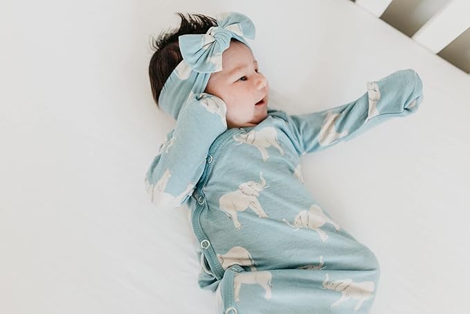 Copper Pearl Baby Bows: Stylish Headbands for Baby Girls, Premium Soft and Stretchy Baby Headbands, Perfect for Newborns, Trendy Designs - Peanut