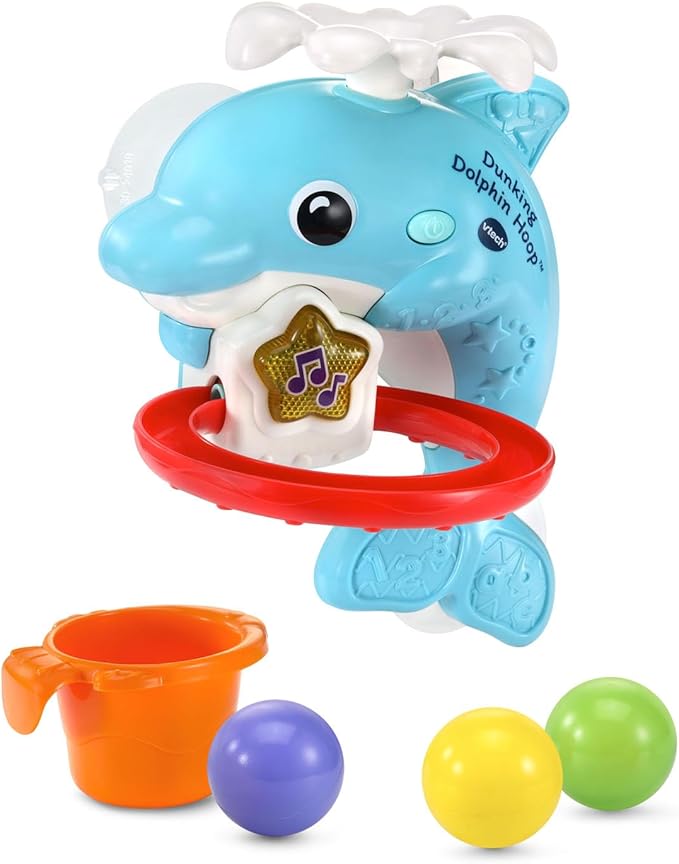 VTech Dunking Dolphin Hoop Bath Toy for Toddlers