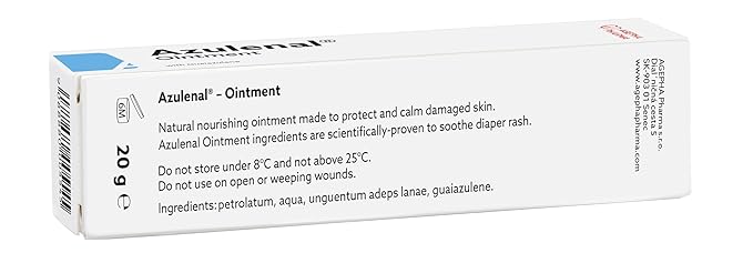 Azulenal Ointment with Guaiazulene | Wound and Healing Ointment for Diaper Rashes, Itches, Cuts, Burns, & Sore Nipples | Suitable for Use for Babies and Nursing Mothers | Made in Europe