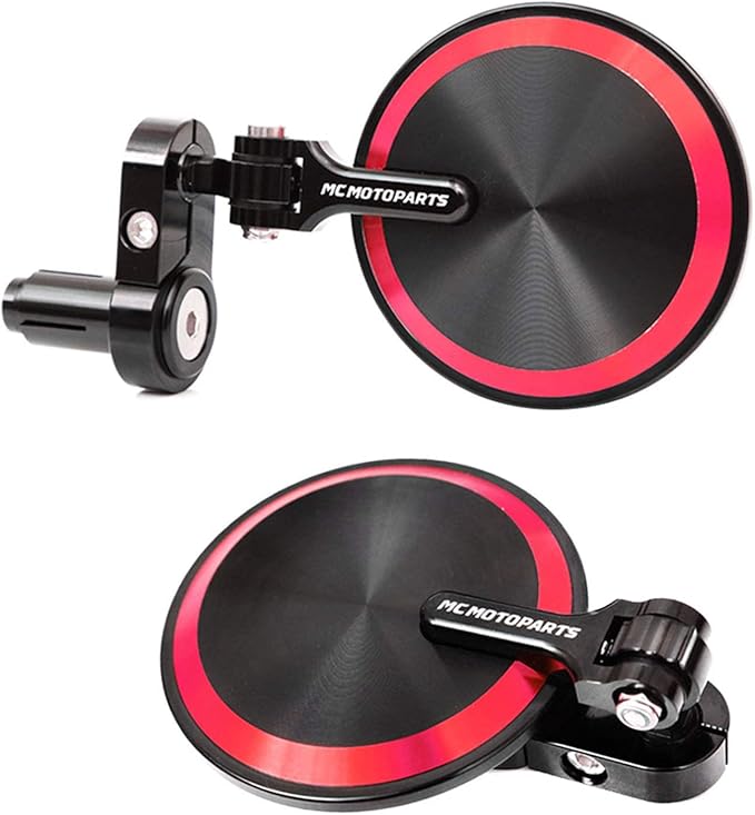 Red Reborn CNC Bar End Mirrors For Kawasaki ZRX 1100/1200 1999-2005