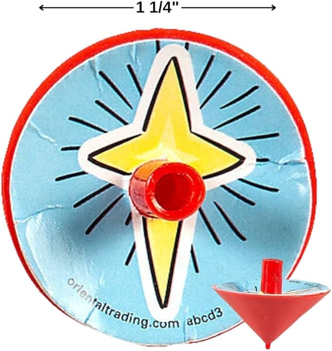 Bulk 144 Pieces Mini Happy Birthday Jesus Spin Tops