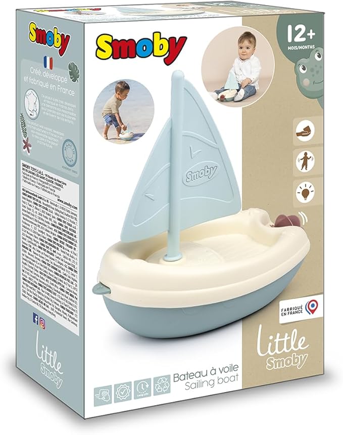 Little Smoby - Sailboat - Bath toy - Paddle wheel - Improves dexterity - From 12 months - Made in France