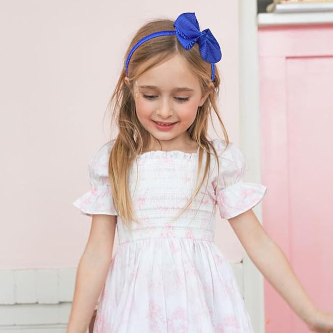 DEEKA Royal Blue 15 Pieces Hair Accessories Set - Uniform Hair Bows, Clips, Headband, Ties for Toddler School Girls