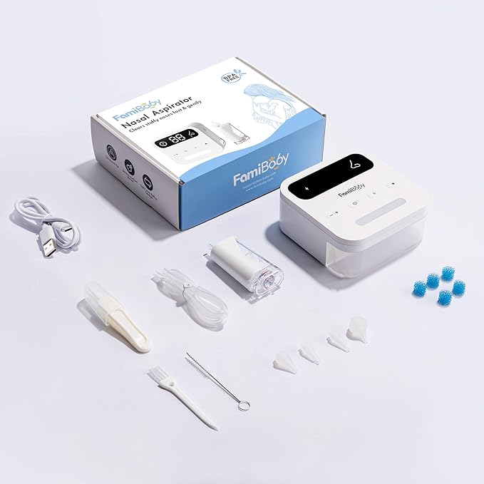 Electric Nasal Aspirator for Babies & Toddlers | 9 Adjustable Suction Levels | Safe Baby Nose Sucker with Food-Grade Tips & Portable Design
