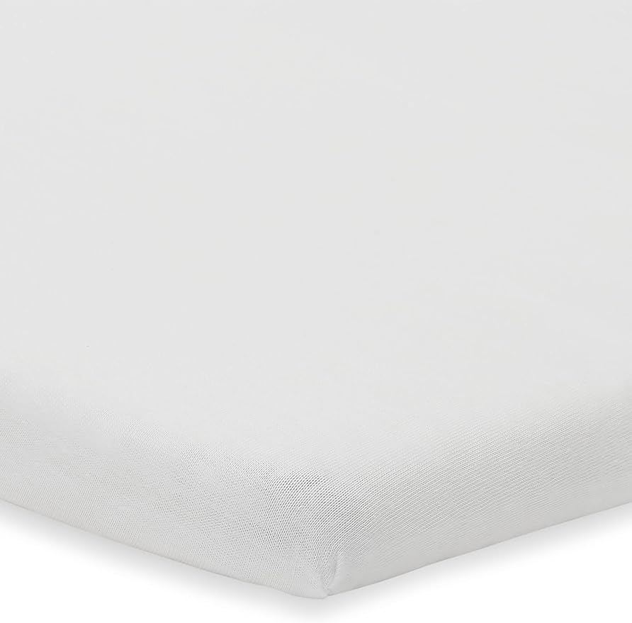 Jollein Fitted Sheet Jersey Playpen Mattress (75 x 95 cm, White)