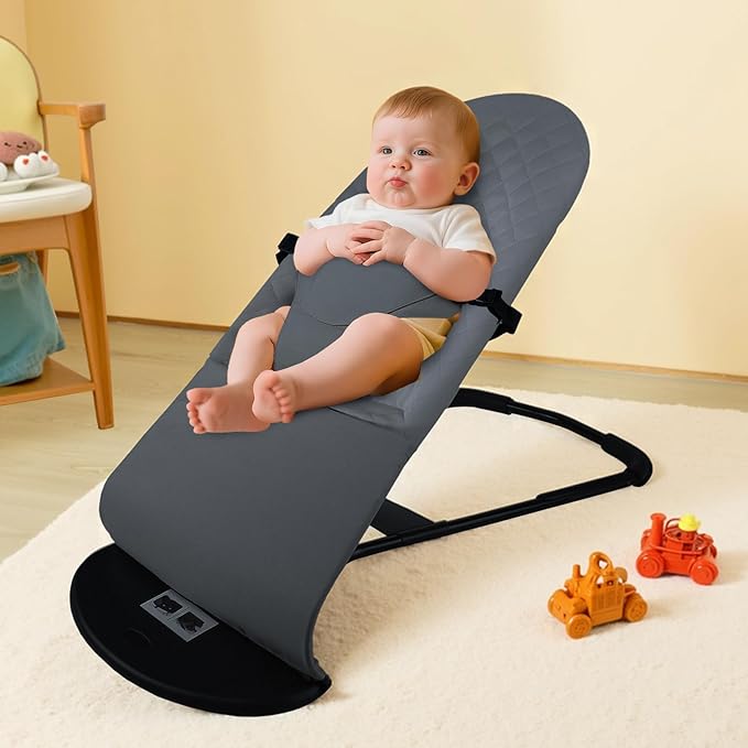 Fabric Seat for Bouncer, Replacement Cover for Baby Bjorn Bouncer Bliss, Soft Breathable Machine Washable (Grey, Cover Only)