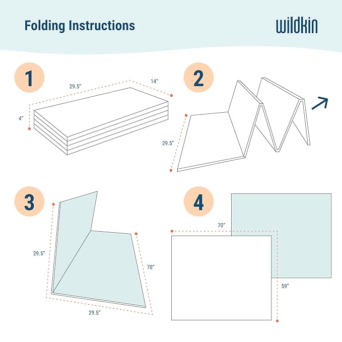 Wildkin Foldable Foam Play Mat – Large Waterproof Baby & Toddler Activity Floor Mat, Double-Sided Play Surface - Dinosaur Land