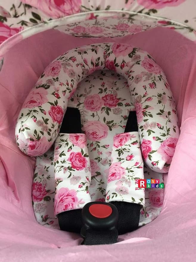 9pc Ultimate Set of Infant Car Seat Cover Canopy Headrest Blanket Hat Nursing Scarf, 25JE01