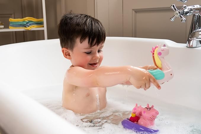 Tomy Toomies Peppa Pig Peppa’s House Bath Toy Playset – Bath Time Water Play Activity Center – Baby and Toddler Bath Toys for 18 Months and Up