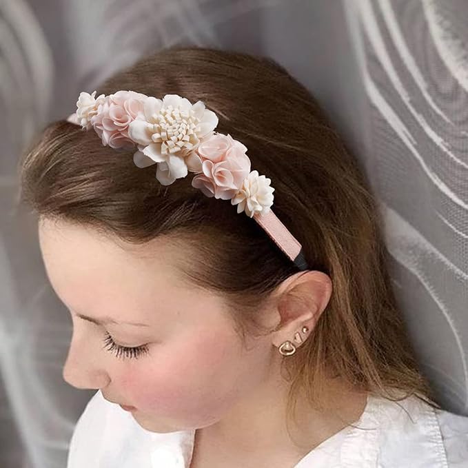 FGSS Floral Hairband Headbands - for Girls Toddlers Kids Plastic Flower Hair Accessories 2 Pack