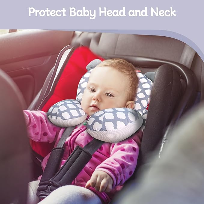 KAKIBLIN Stroller Cushion Toddler Car Seat Insert, Carseat Insert Support for Newborn, Baby Stroller Pillow, Baby Pad Car Seat Neck Support Cushion for Toddler (Cloud)