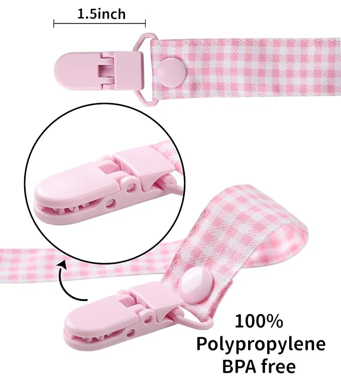 CutiePlusU Adult Pacifier Clip Adult Size Anyard Holder Clips 2 Pack-Baby Dinosaur 1