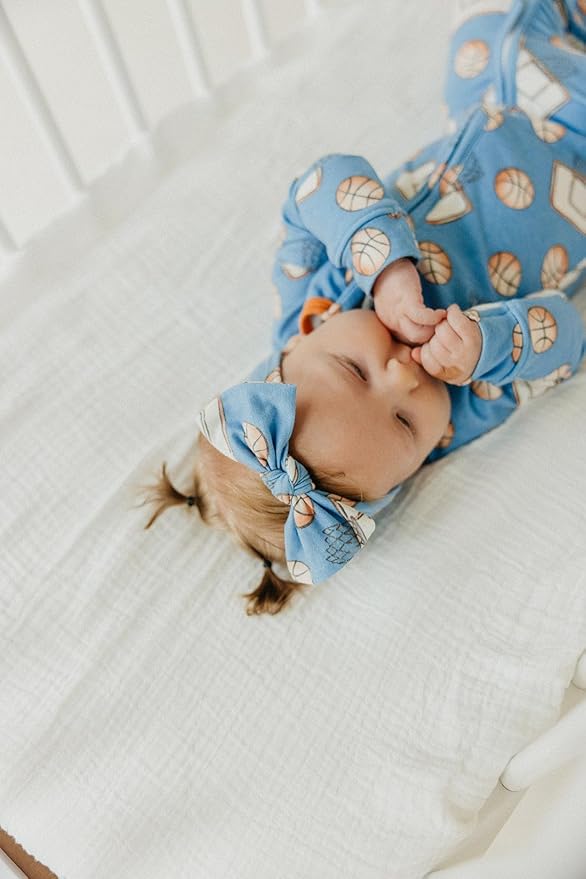 Copper Pearl Baby Bows: Stylish Headbands for Baby Girls, Premium Soft and Stretchy Baby Headbands, Perfect for Newborns, Trendy Designs - Dunk