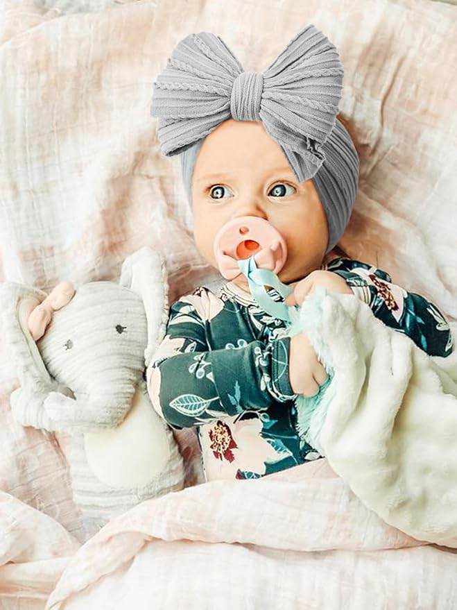 AQOKKA Baby Bows Headbands Nylon Baby Girl Headbands Soft Handmade Hairbands Toddler Hair Accessories for Girls Baby Newborn Infant Kids