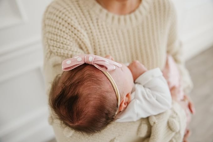 Copper Pearl Ribbon Baby Bow Lucy