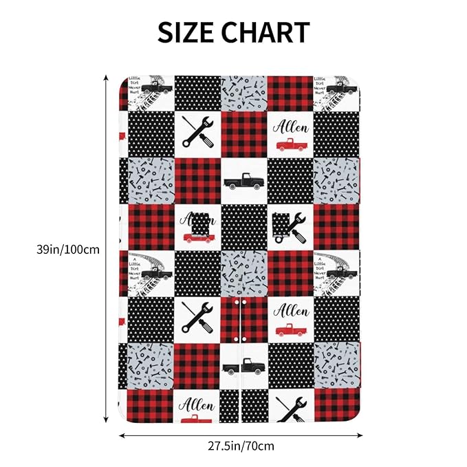 Personalized Mechanic and Truck Baby Car Seat Canopy for Babies with Name, Custom Car Seat Covers Boys Girls, Peekaboo Opening Minky Nursing Breastfeeding Cover Infant Canopies for Newborn
