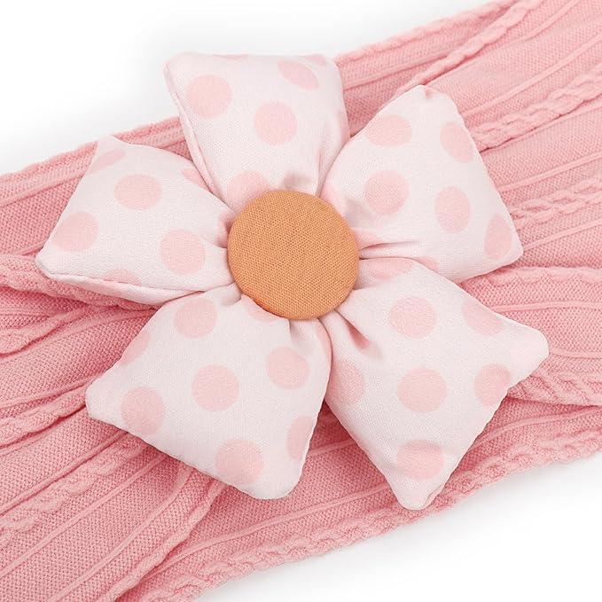 AQOKKA Baby Flower Headbands Nylon Baby Girl Headbands Soft Handmade Hairbands Toddler Hair Accessories for Girls Baby Newborn Infant Kids