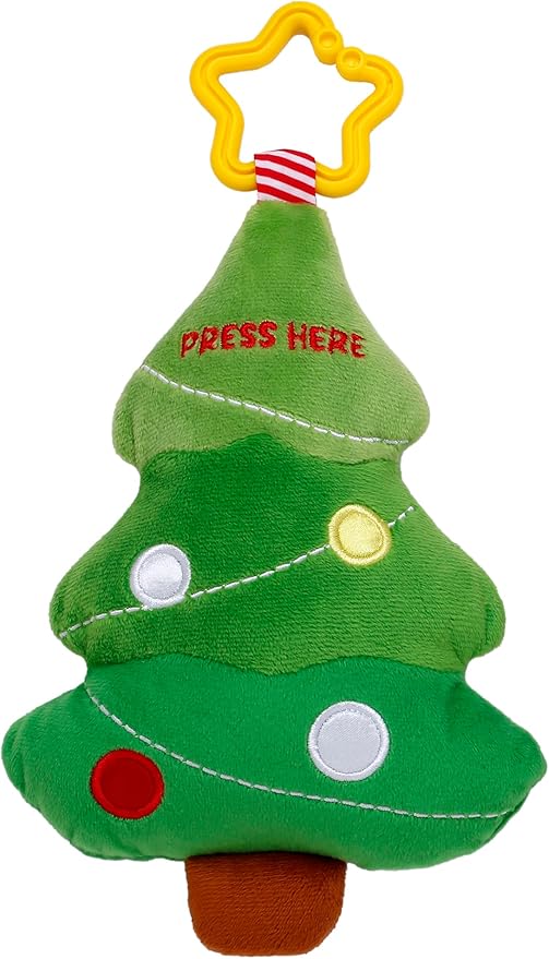 Baby Starters Magic Years 8 inch Musical Light Up Plush Toy with Travel Hook, Christmas Tree, Green