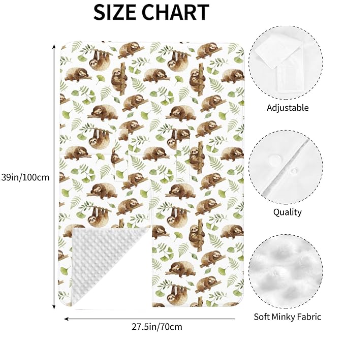 Sloth Baby Car Seat Canopy Cover, Nursing Cover for Newborn, Sloth Baby Stuff for Stroller Cover for All Seasons