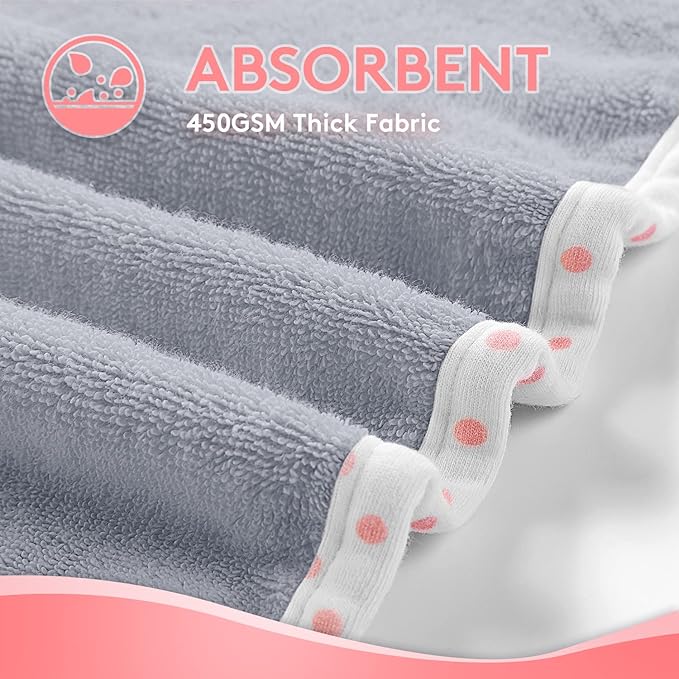 TBEZY Baby Hooded Towel with Unique Animal Design Ultra Soft Thick Cotton Bath Towel for Newborn (Elephant)