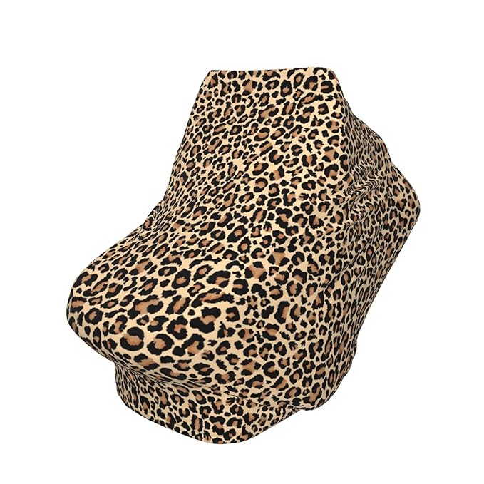 Leopard Print Baby Car Seat Cover, Multi Use Stroller Cover, Leopard Baby Stuff