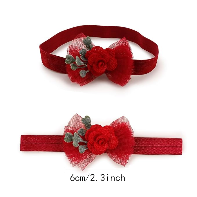 New Model Baby Girl Nylon Headbands Nylon Flower Elastic Hairbands 3pcs Hair Accessories Gift for Newborn Infant Toddlers (BF-XKFD007)