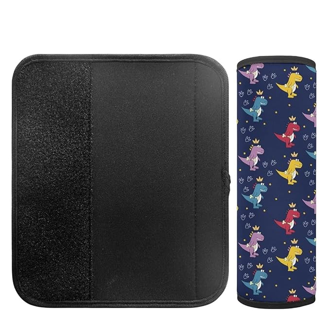 AFPANQZ Funny Cartoon Dinosaur Car Seat Belt Covers Pads for Kids Soft Seatbelt Shoulder Protectors Cushion Pad Comfy Safety Seatbelt Pads 2 Pcs Car Accessories Backpack Shoulder Cushion