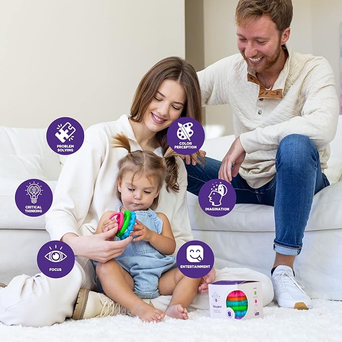 Silicone Baby Stacking Teething Toys | Soft, Interactive and Fun Stacking Rings for Babies Boy, Girl, Multicolor