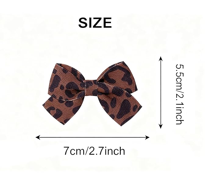 Baby girls leopard hair bow Clips Pin,leopard print bow hairpin for women(FD62-4)