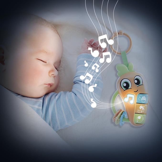 Lisciani Carotina Baby Rattle Carrot Musical Toy for Babies from 3 Months with Light and Sound Teething Rings Promotes Sensory Perception Electronic Rattle Baby Learning Toy