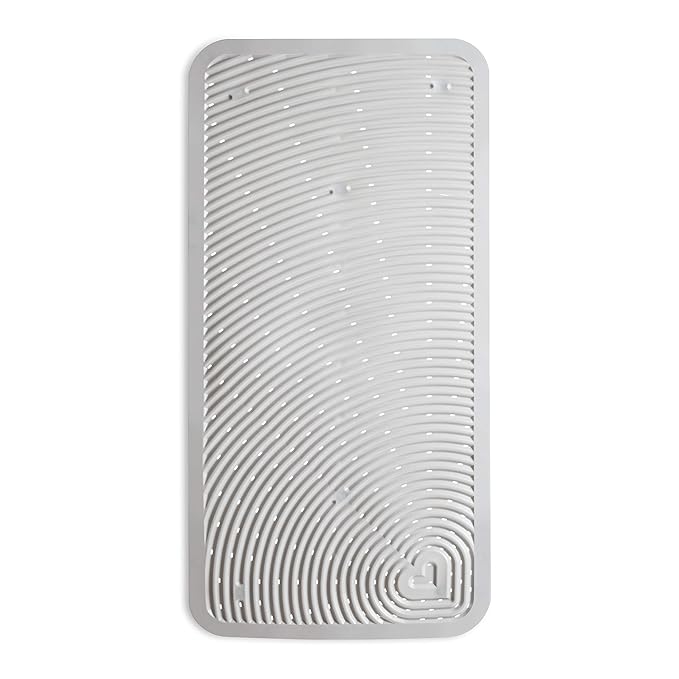 Munchkin® High 'n Dry™ Corner Bath Toy Organizer and Storage, Grey & Soft Spot™ Cushioned Bath Mat for Kids, Grey
