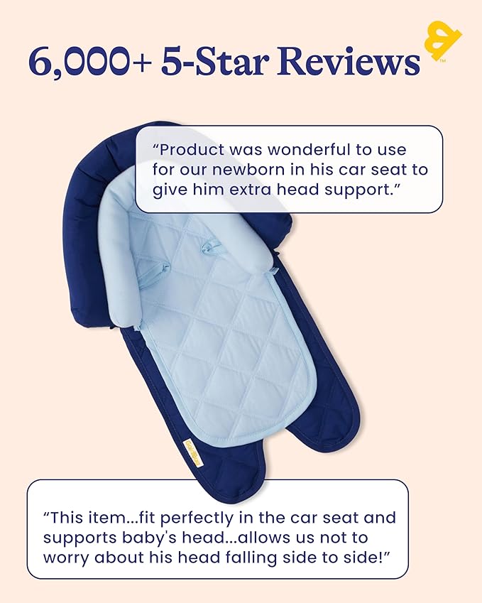 GoldBug Baby & Toddler 2-in-1 Car Seat Head Support - Blue