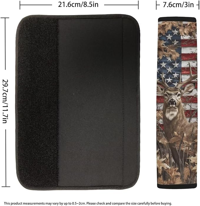 AFPANQZ American Deer Branch Car Seat Belt Pads Cover Universal Fit Vehicle Seat Belt Comfort Shoulder Pads for Adults Children Seat Cushion Shoulder Straps Cushion for Bags